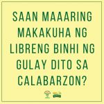 Saan maaaring makakuha ng libreng binhi ng gulay dito sa CALABARZON?