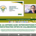 DA-4A offers agri-interventions to repatriated OFWs in CALABARZON