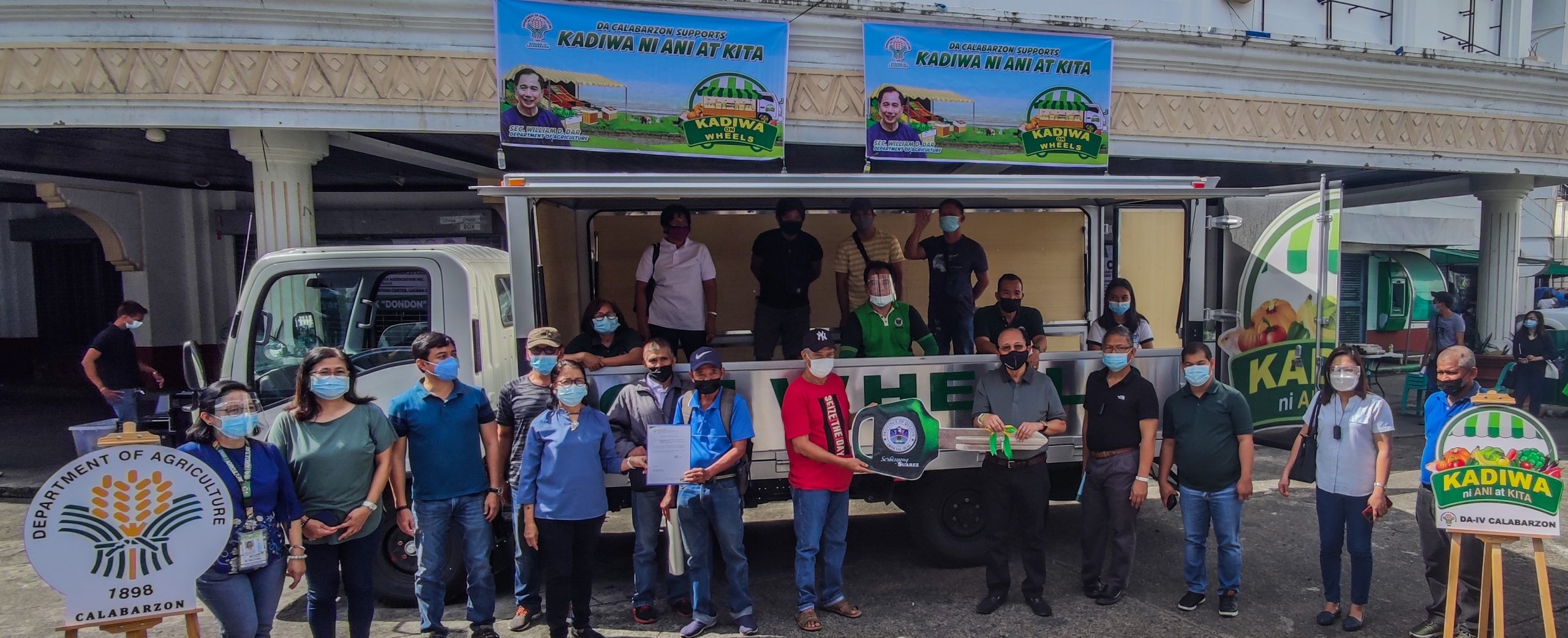 DA-4A grants farmer group in Quezon a wing van truck