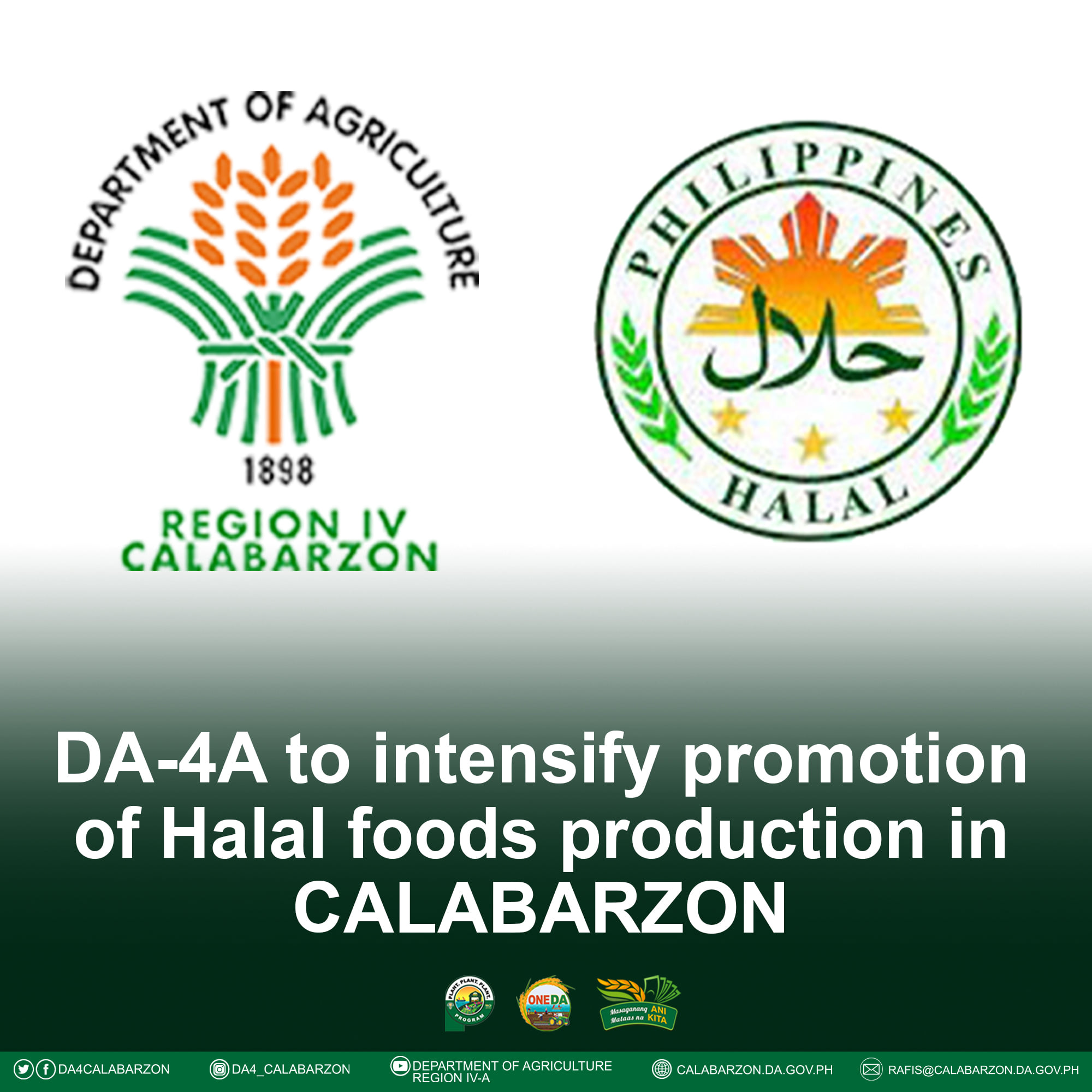 DA-4A to intensify promotion of Halal foods production in CALABARZON